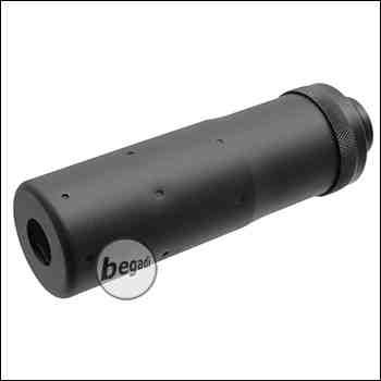 Begadi Sport Alu Mini Schalldämpfer / Silencer mit 14mm CCW Gewinde (112 x 35mm)