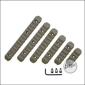 Begadi KeyMod Polymer Rail Set, 6teilig - TAN