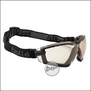 Bollé Schutzbrille "Cobra", mit Schaumstoff & Kopfband, MilSpec zertifizierte BSSI Ausführung, CSP (PSSCOBRC13)