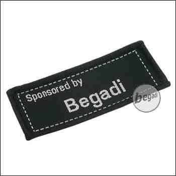 Aufnäher "Sponsored by Begadi", neue Version - schwarz